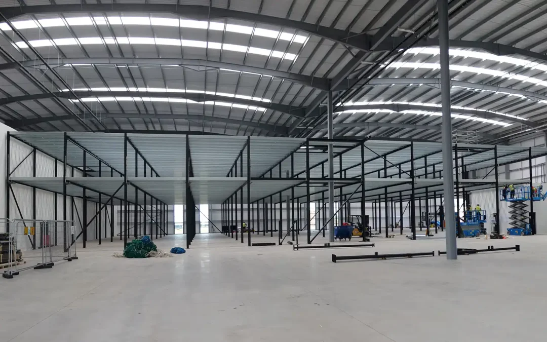 Efficient Installation of a Two-Story Warehouse Mezzanine for Enhanced Automation