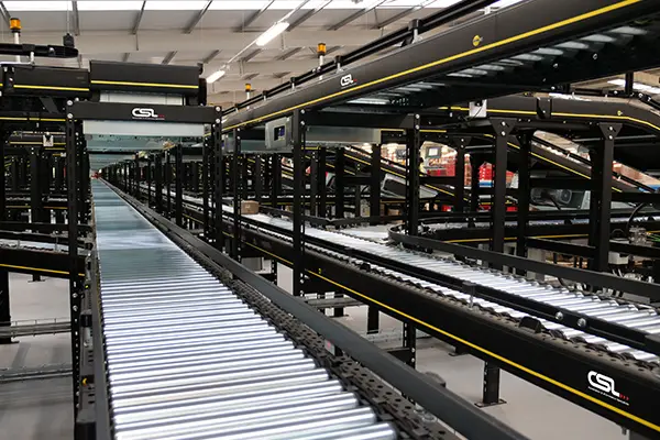 Interroll Roller conveyors with CSL logo