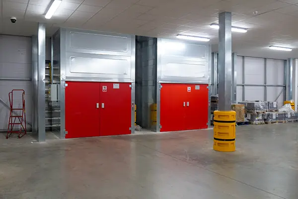 2x Lodige goods lift in warehouse