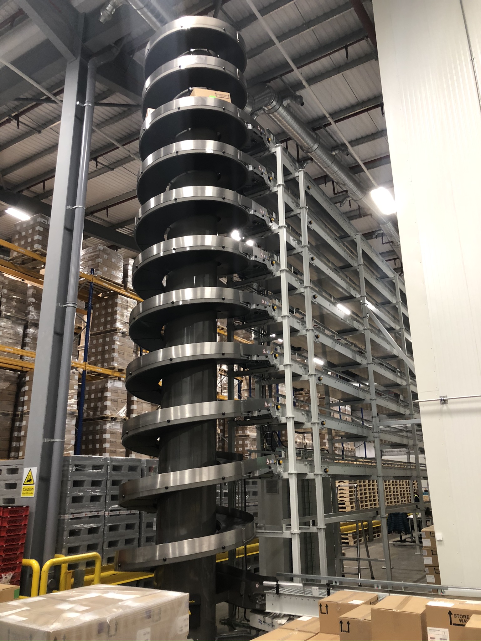 Ambaflex spiral in warehouse