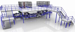 Mezz-floor-and-conveyor-system